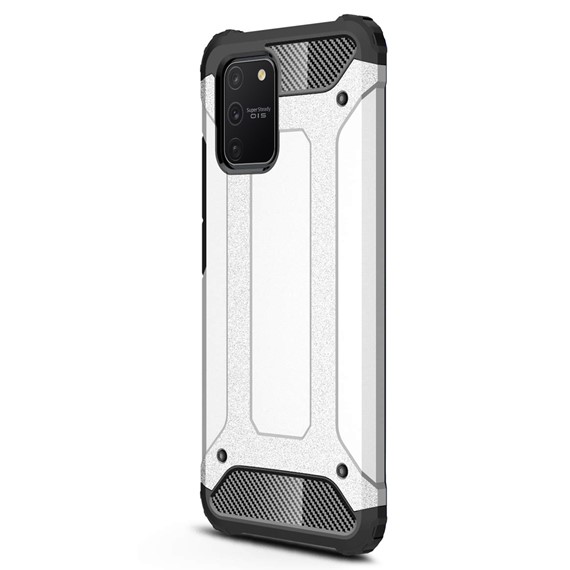 Microsonic Samsung Galaxy S10 Lite Kılıf Rugged Armor Gümüş 2