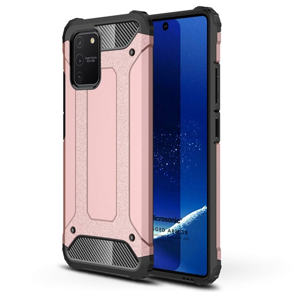 Microsonic Samsung Galaxy S10 Lite Kılıf Rugged Armor Rose Gold 1