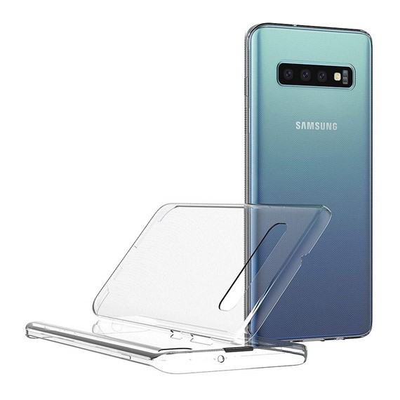 Microsonic Samsung Galaxy S10 Plus Kılıf 6 tarafı tam full koruma 360 Clear Soft Şeffaf 2