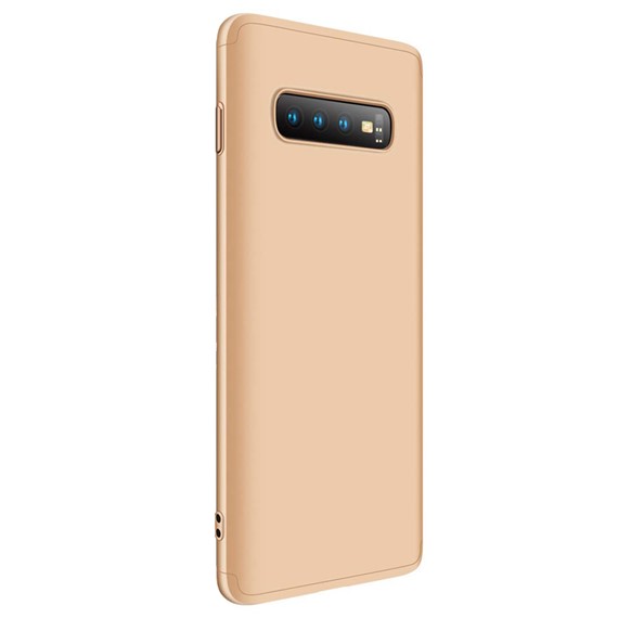 Microsonic Samsung Galaxy S10 Plus Kılıf Double Dip 360 Protective Gold 2