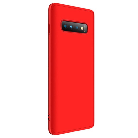 Microsonic Samsung Galaxy S10 Plus Kılıf Double Dip 360 Protective Kırmızı 2