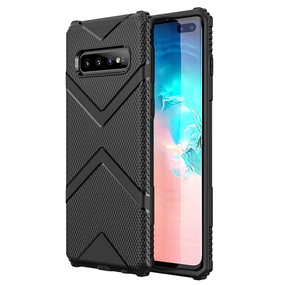 Microsonic Samsung Galaxy S10 Plus Kılıf Diamond Shield Siyah 1