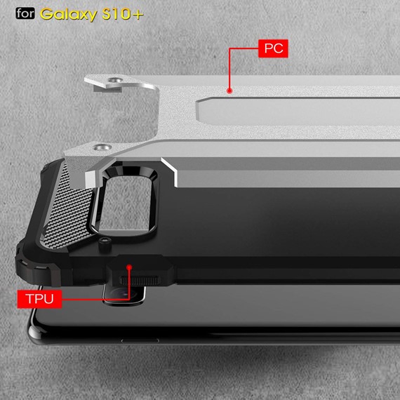 Microsonic Samsung Galaxy S10 Plus Kılıf Rugged Armor Kırmızı 5