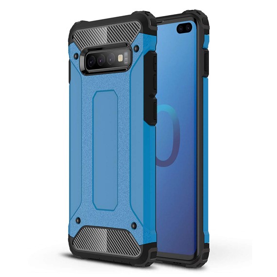 Microsonic Samsung Galaxy S10 Plus Kılıf Rugged Armor Mavi 1