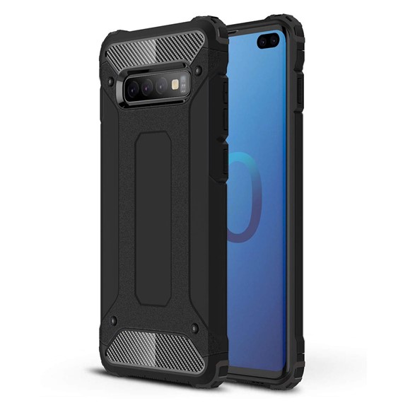 Microsonic Samsung Galaxy S10 Plus Kılıf Rugged Armor Siyah 1