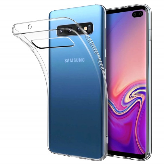 Microsonic Samsung Galaxy S10 Plus Kılıf Transparent Soft Beyaz 5