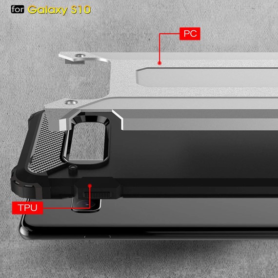 Microsonic Samsung Galaxy S10 Kılıf Rugged Armor Kırmızı 5