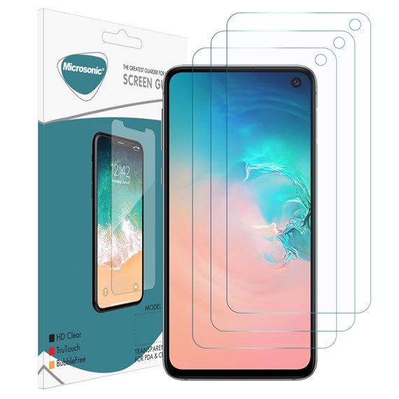 Microsonic Samsung Galaxy S10e Ekran Koruyucu Nano Cam 3 lü Paket 1