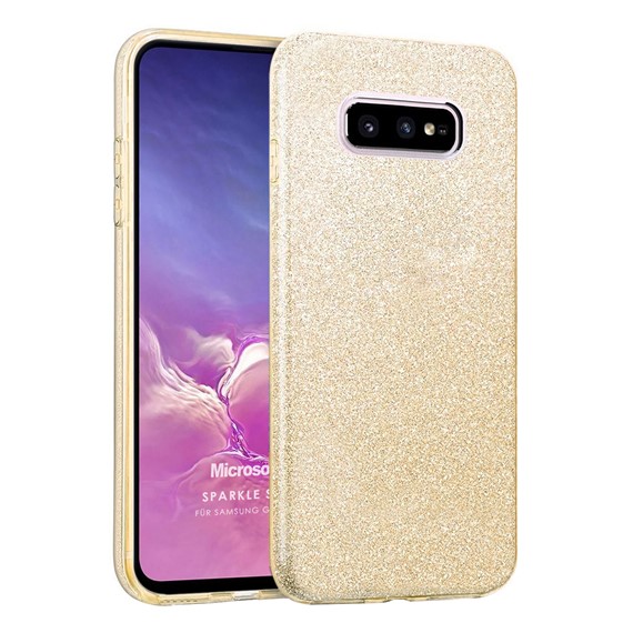 Microsonic Samsung Galaxy S10e Kılıf Sparkle Shiny Gold 1