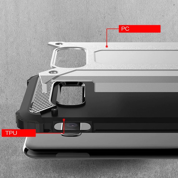 Microsonic Samsung Galaxy S10e Kılıf Rugged Armor Gümüş 5