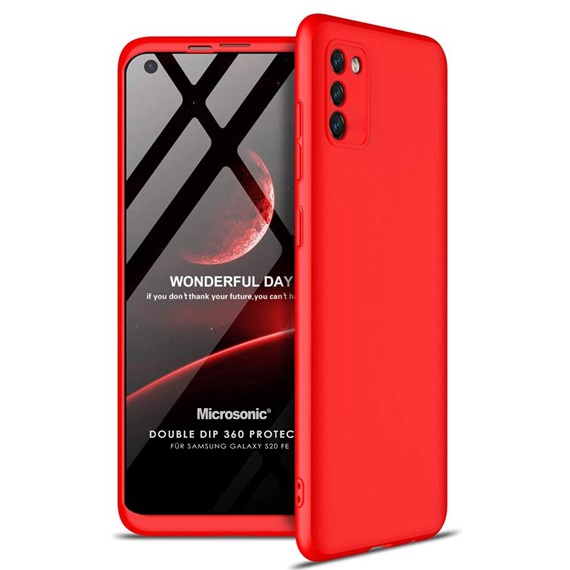 Microsonic Samsung Galaxy S20 FE Kılıf Double Dip 360 Protective Kırmızı 1