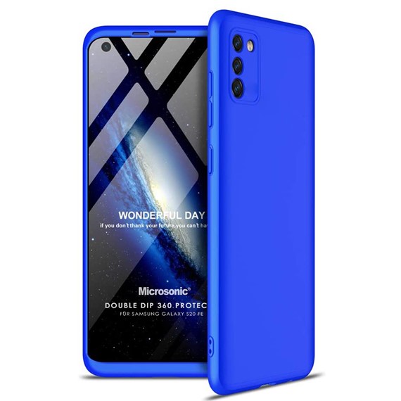 Microsonic Samsung Galaxy S20 FE Kılıf Double Dip 360 Protective Mavi 1