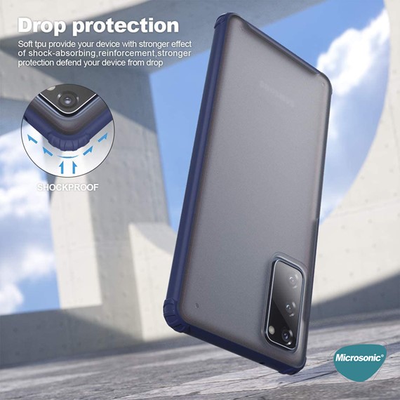 Microsonic Samsung Galaxy S20 FE Kılıf Frosted Frame Kırmızı 4