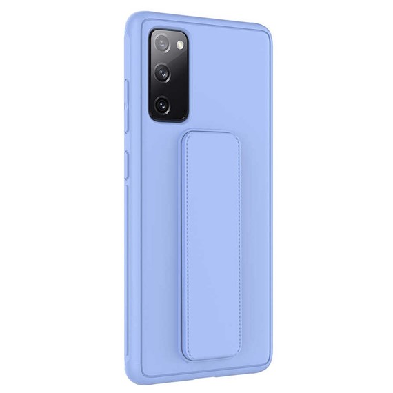 Microsonic Samsung Galaxy S20 FE Kılıf Hand Strap Mavi 2