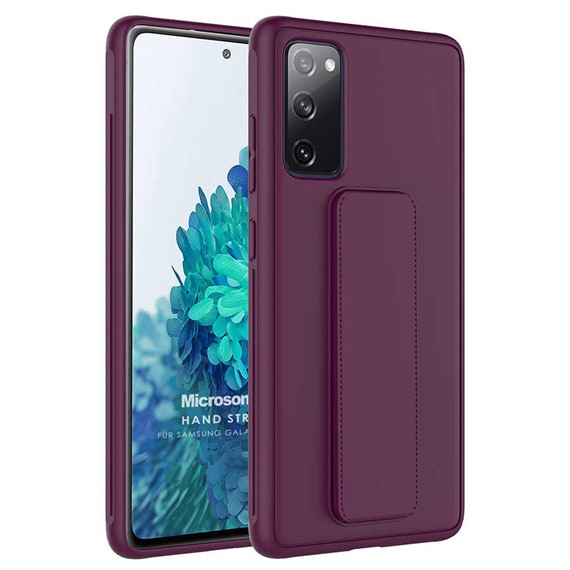 Microsonic Samsung Galaxy S20 FE Kılıf Hand Strap Mor 1