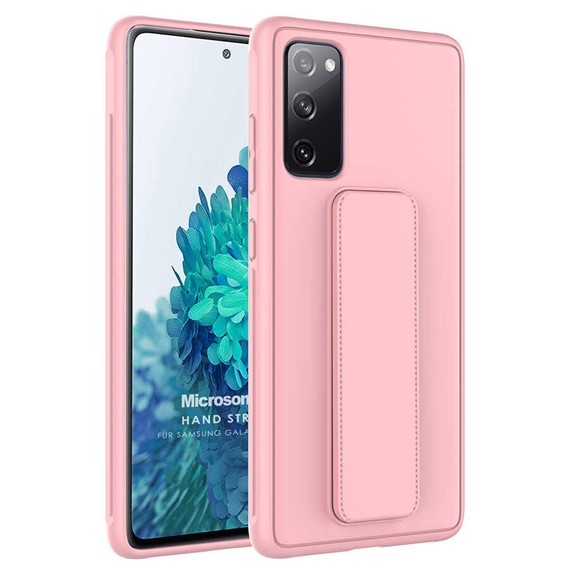 Microsonic Samsung Galaxy S20 FE Kılıf Hand Strap Pembe 1