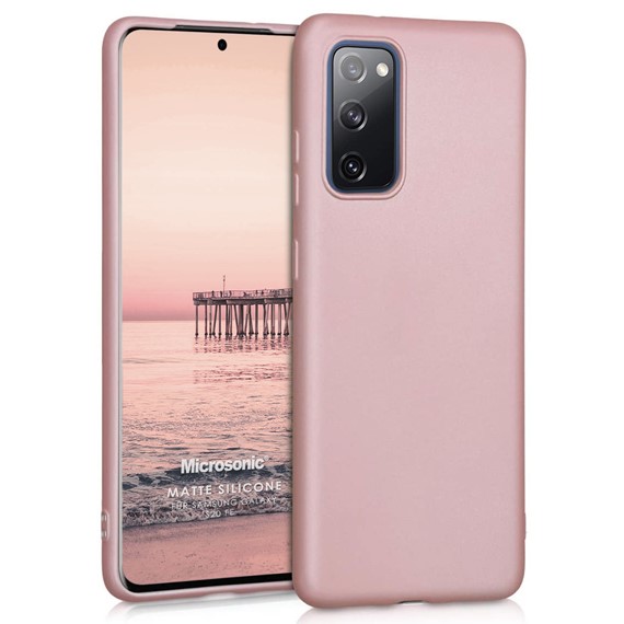 Microsonic Matte Silicone Samsung Galaxy S20 FE Kılıf Rose Gold 1