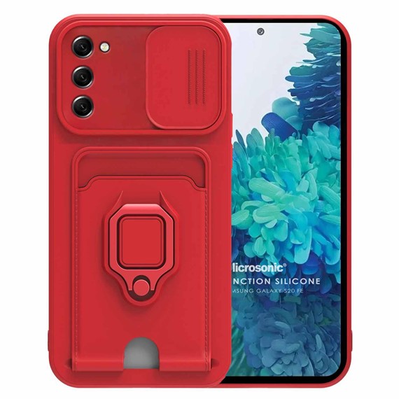 Microsonic Samsung Galaxy S20 FE Kılıf Multifunction Silicone Kırmızı 1