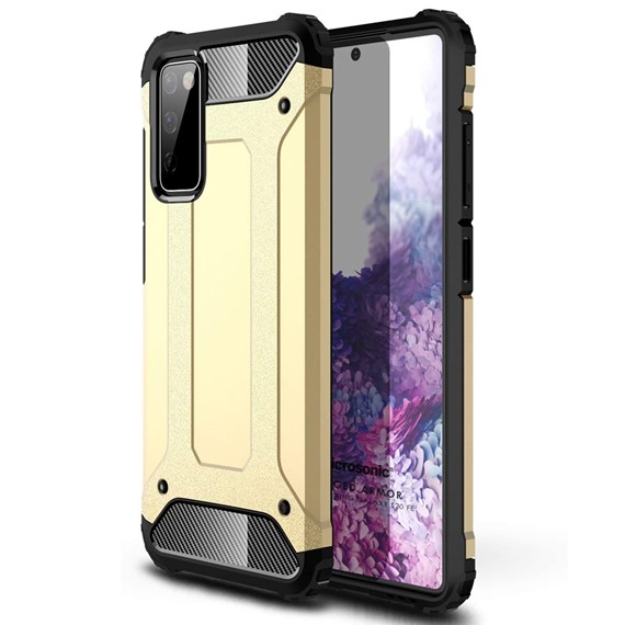 Microsonic Samsung Galaxy S20 FE Kılıf Rugged Armor Gold 1