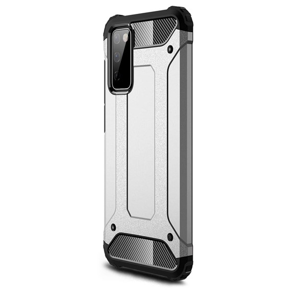 Microsonic Samsung Galaxy S20 FE Kılıf Rugged Armor Gümüş 2