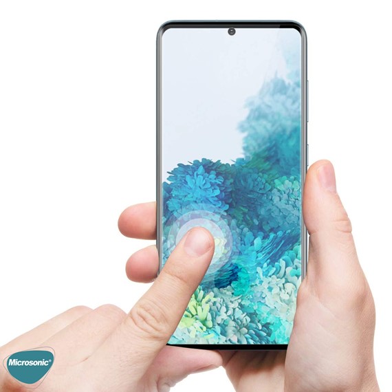 Microsonic Samsung Galaxy S20 FE Tam Kaplayan Temperli Cam Ekran Koruyucu Siyah 4