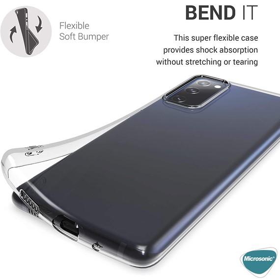 Microsonic Samsung Galaxy S20 FE Kılıf Transparent Soft Beyaz 3