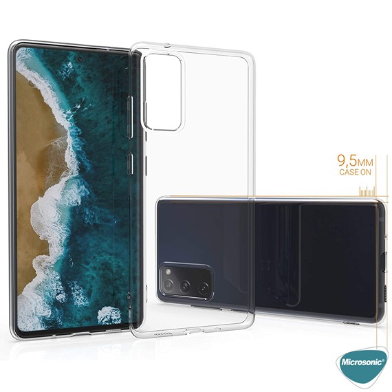 Microsonic Samsung Galaxy S20 FE Kılıf Transparent Soft Beyaz 4