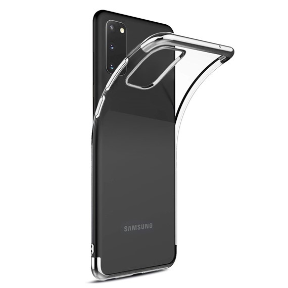 Microsonic Samsung Galaxy S20 Kılıf Skyfall Transparent Clear Gümüş 2
