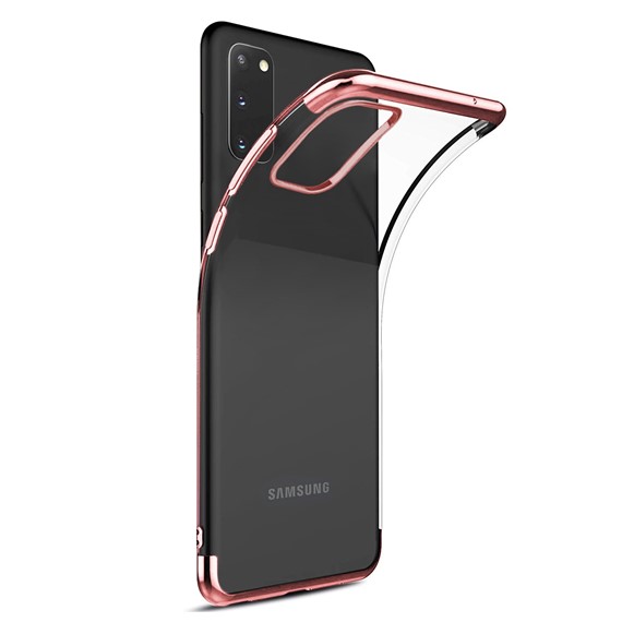 Microsonic Samsung Galaxy S20 Kılıf Skyfall Transparent Clear Rose Gold 2