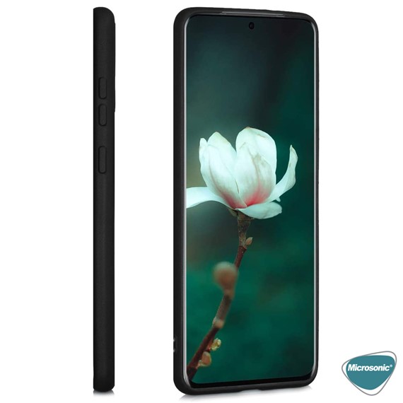Microsonic Matte Silicone Samsung Galaxy S20 Plus Kılıf Siyah 4