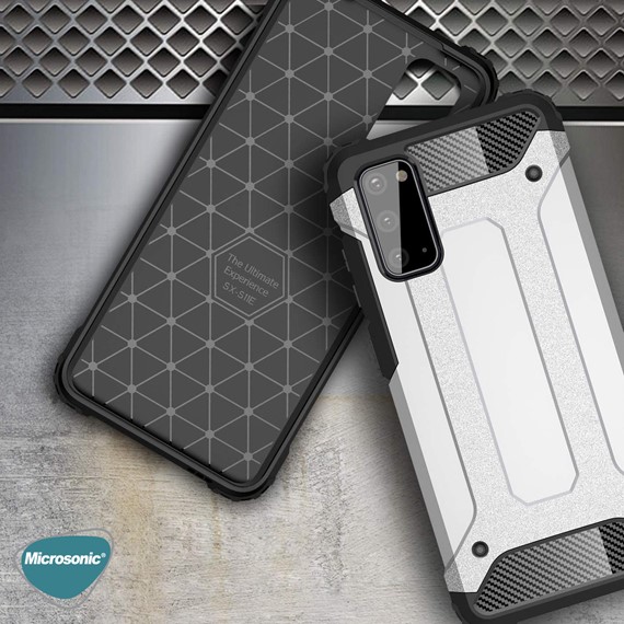 Microsonic Samsung Galaxy S20 Kılıf Rugged Armor Mavi 4