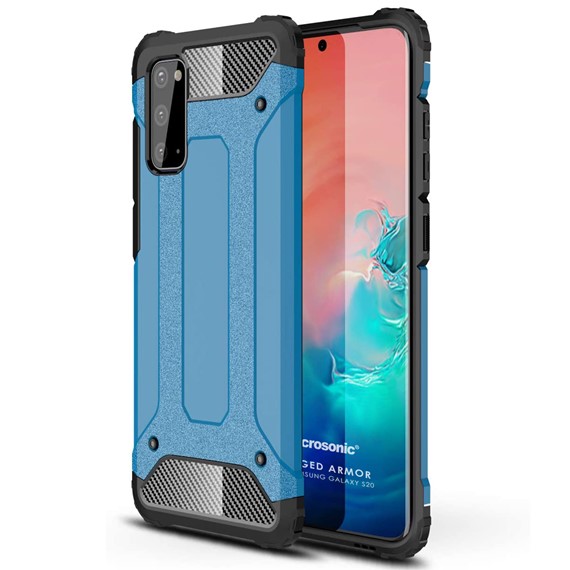 Microsonic Samsung Galaxy S20 Kılıf Rugged Armor Mavi 1