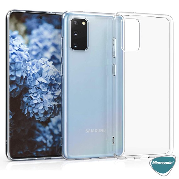 Microsonic Samsung Galaxy S20 Kılıf Transparent Soft Beyaz 5