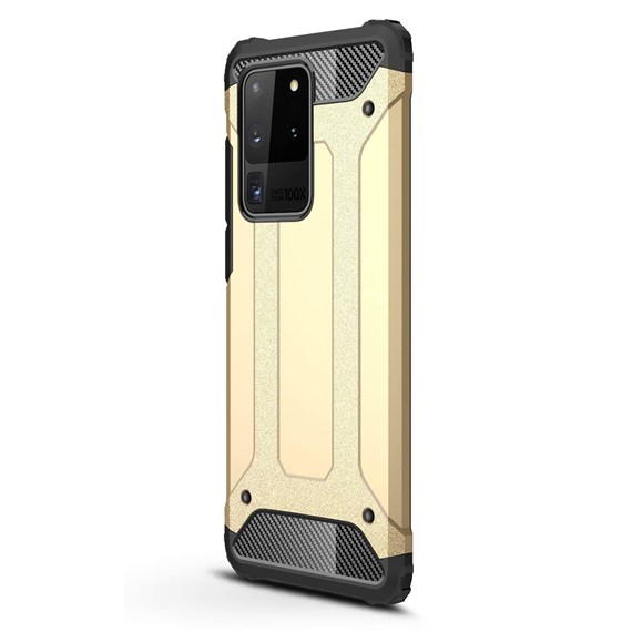 Microsonic Samsung Galaxy S20 Ultra Kılıf Rugged Armor Gold 2