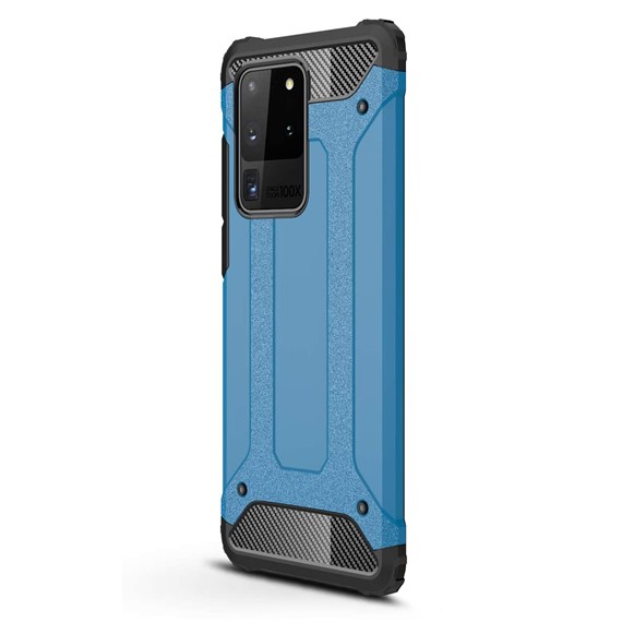 Microsonic Samsung Galaxy S20 Ultra Kılıf Rugged Armor Mavi 2