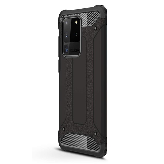 Microsonic Samsung Galaxy S20 Ultra Kılıf Rugged Armor Siyah 2