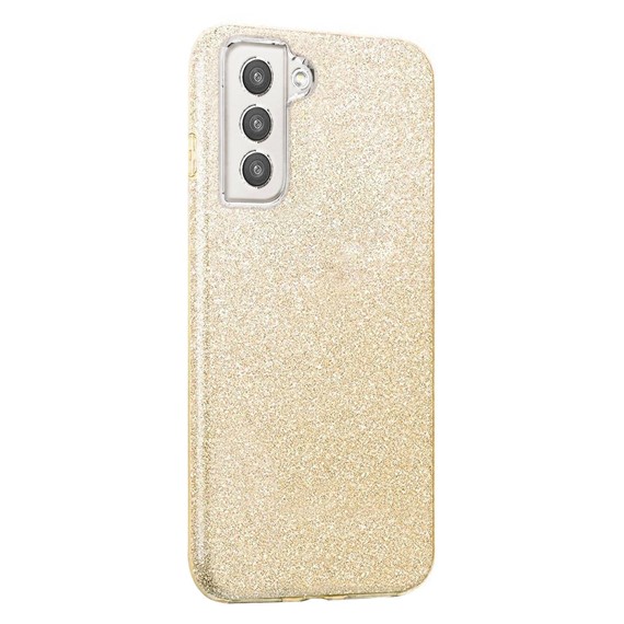 Microsonic Samsung Galaxy S21 FE Kılıf Sparkle Shiny Gold 2