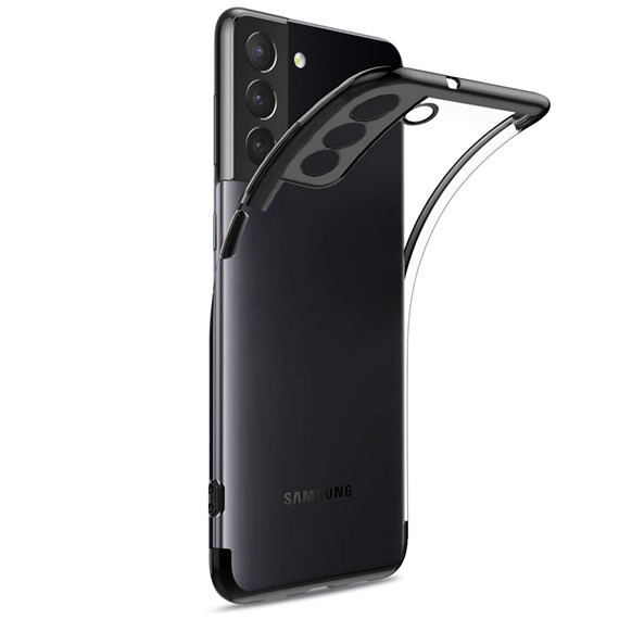 Microsonic Samsung Galaxy S21 Kılıf Skyfall Transparent Clear Siyah 2