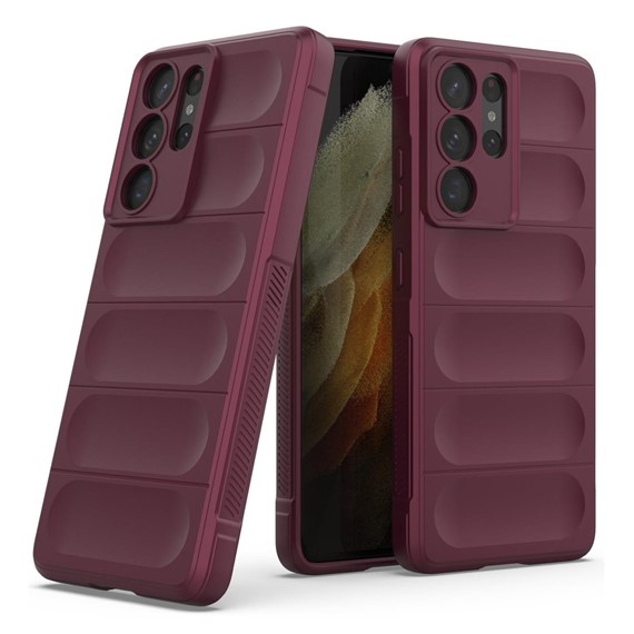 Microsonic Samsung Galaxy S21 Ultra Kılıf Oslo Prime Bordo 2