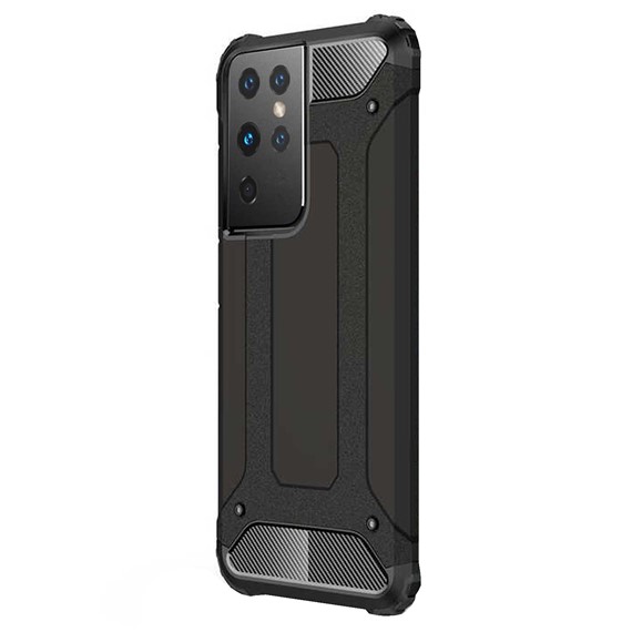 Microsonic Samsung Galaxy S21 Ultra Kılıf Rugged Armor Siyah 2