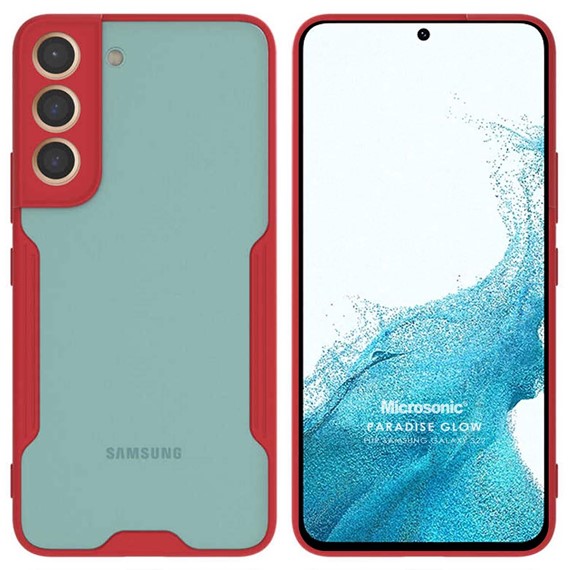 Microsonic Samsung Galaxy S22 Kılıf Paradise Glow Kırmızı 1