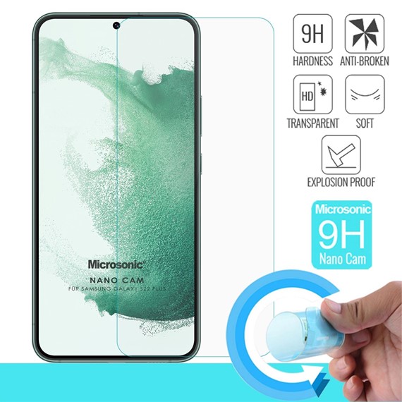 Microsonic Samsung Galaxy S22 Plus Nano Glass Cam Ekran Koruyucu 1