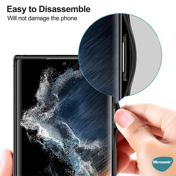 Microsonic Samsung Galaxy S24 Ultra Kılıf Frosted Frame Siyah 4