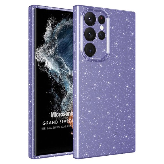 Microsonic Samsung Galaxy S22 Ultra Kılıf Grand Stardust Mor 1