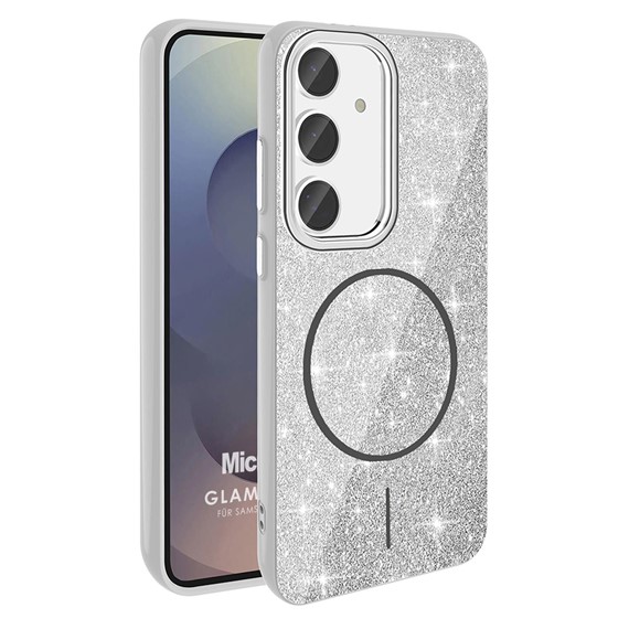 Microsonic Samsung Galaxy S23 FE Kılıf GlamGrip Luxe Gümüş 1