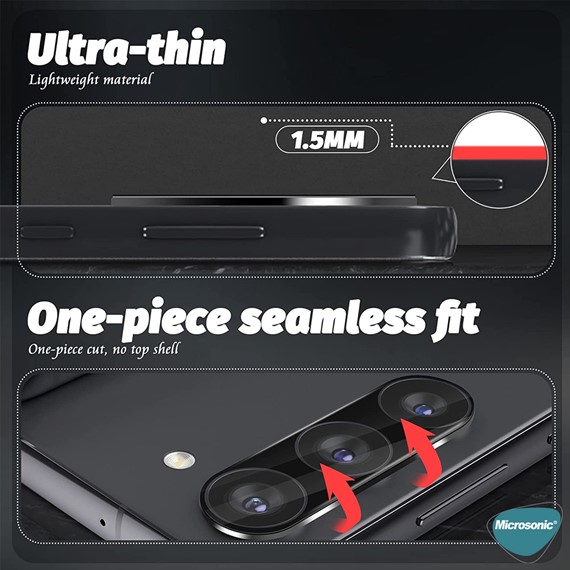 Microsonic Samsung Galaxy A26 Kamera Lens Koruma Camı V2 Siyah 2