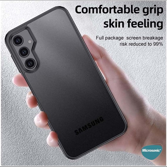 Microsonic Samsung Galaxy S23 Plus Kılıf Frosted Frame Siyah 4
