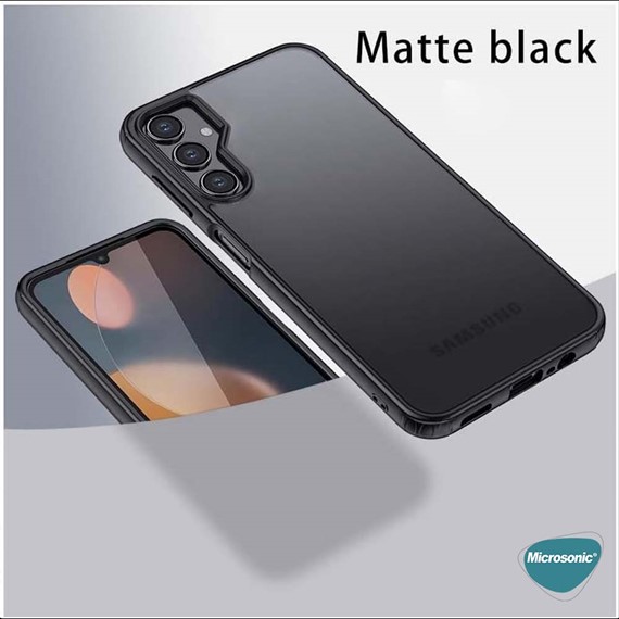 Microsonic Samsung Galaxy S24 Plus Kılıf Frosted Frame Siyah 5