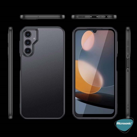 Microsonic Samsung Galaxy S24 Plus Kılıf Frosted Frame Siyah 6