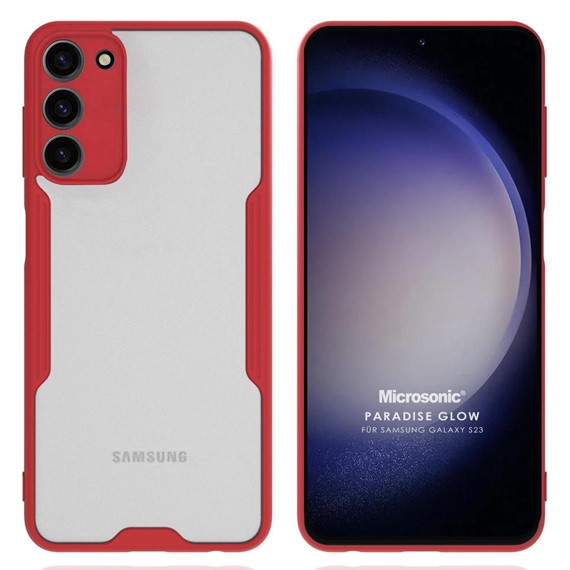 Microsonic Samsung Galaxy S23 Kılıf Paradise Glow Kırmızı 1